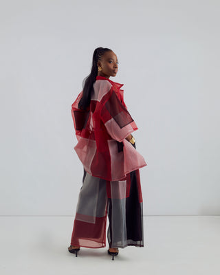 Athena Red Organza Shirt